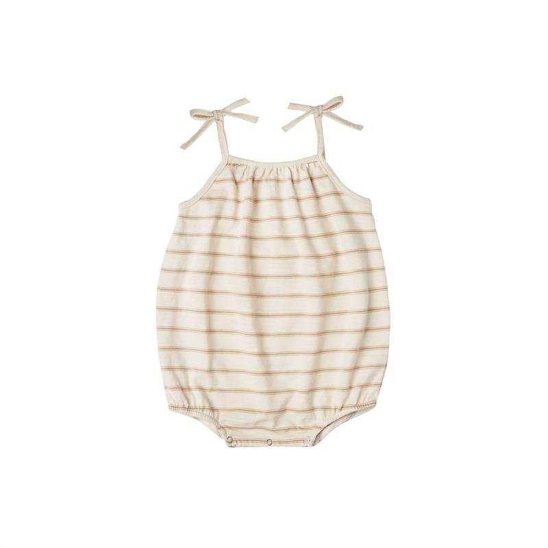 Rylee And Cru Striped Nolo Onesie Almond Natural