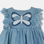 Stella McCartney Kids Baby Butterfly Patch Denim Dress