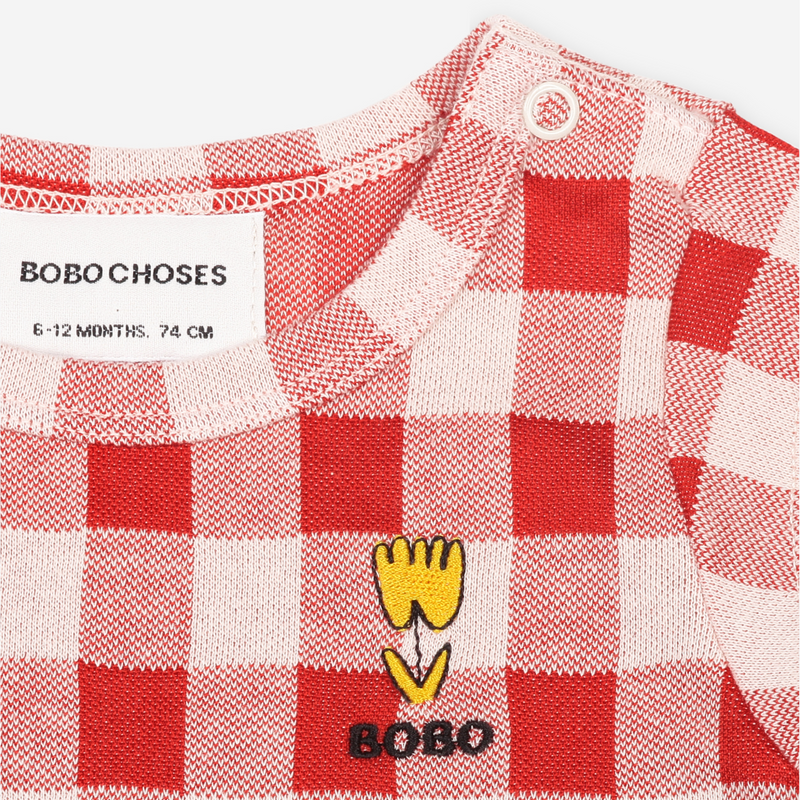 Bobo Choses Vichy Short Sleeve Body Organic Cotton baby bodysuit Bobo Choses   