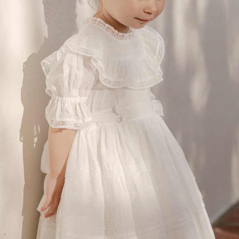 Noralee Clementine Dress White kids dresses Noralee   