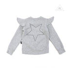 Nununu World Embroidered Star Sweatshirt Heather Grey