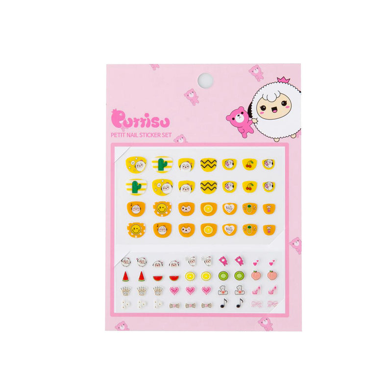 Puttisu Petit Nail Sticker Set 02 Lemon Orange Candy kids nail polish+makeup Puttisu   