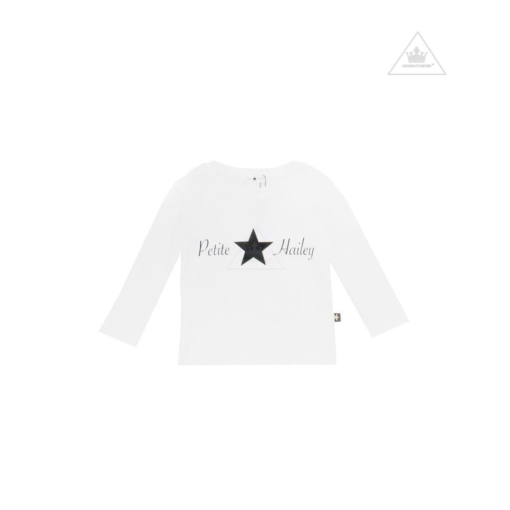 Petite Hailey PH Logo LS T shirts Ivory
