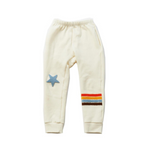 Petite Hailey Rainbow Star Sweatpants White kids pants Petite Hailey   