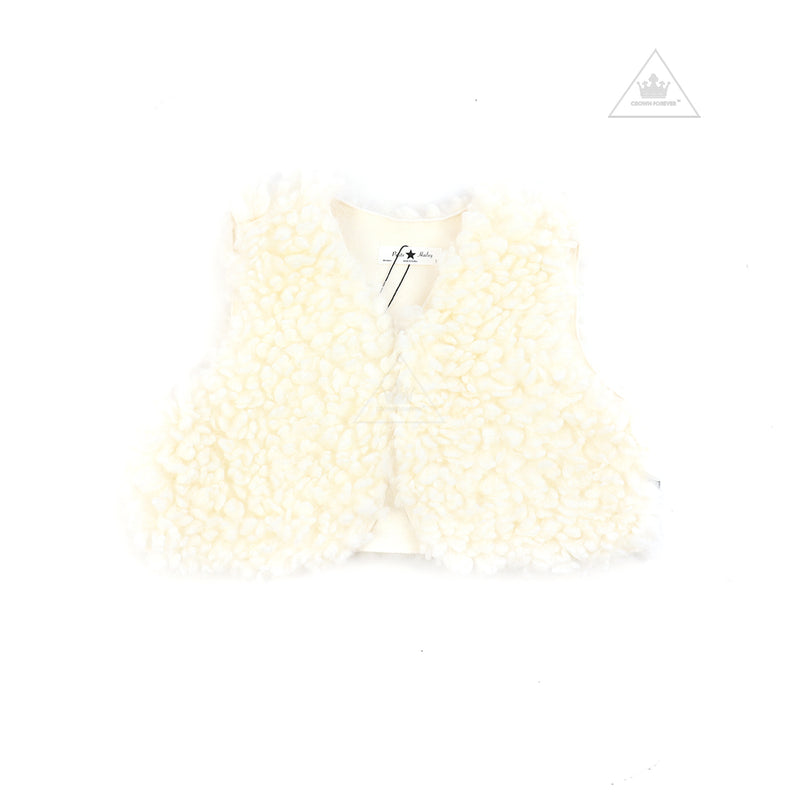 Petite Hailey Cloud Reversible Vest Ivory kids vests Petite Hailey   
