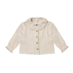Rylee and Cru Oversized Collar Blouse Stone kids blouses Rylee And Cru   