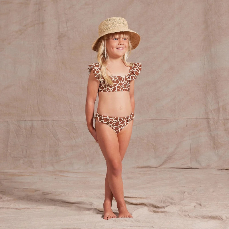 Rylee + Cru hanalei bikini || giraffe spots kids swimwear sets Rylee And Cru   