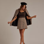 Rylee + Cru Women Button Mini Skirt Rustic Plaid women jackets Rylee And Cru   