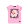 Rock Your Baby Pink Leopard Santa T Shirt kids T shirts Rock Your Baby   