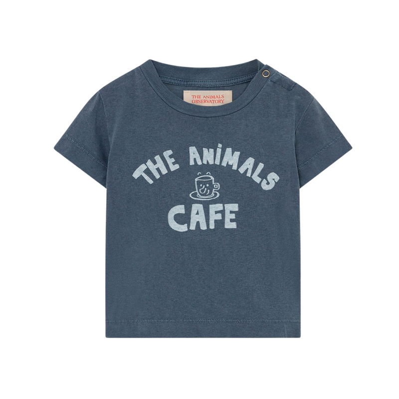 The Animals Observatory Navy The Animal Rooster Baby T-Shirt baby T shirts The Animals Observatory   