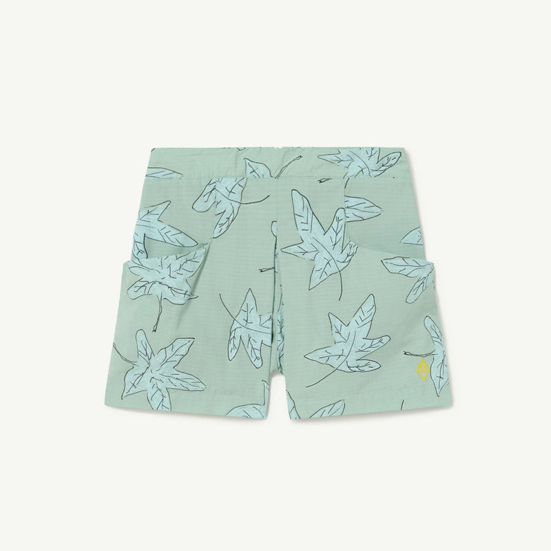 The Animals Observatory Blue Leaves Monkey Pants kids shorts The Animals Observatory   