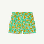The Animals Observatory Green Flowers Monkey Pants kids shorts The Animals Observatory   