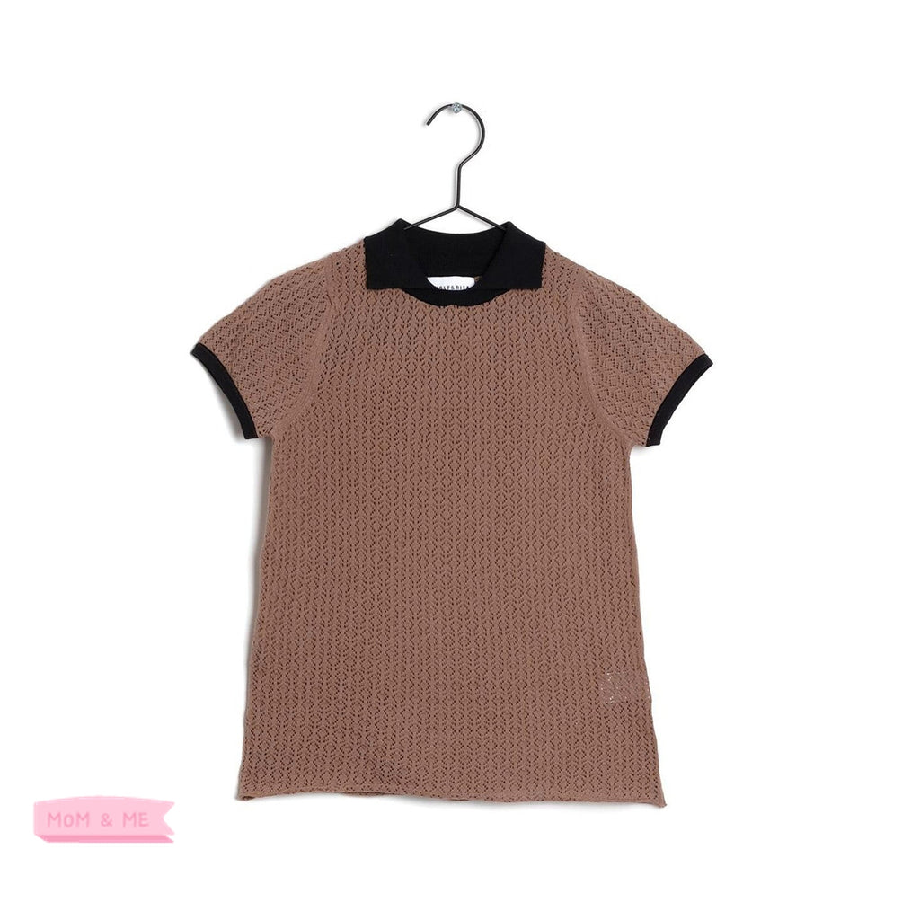 Wolf and Rita Sara Pale Brown T Shirt kids tops Wolf and Rita   