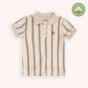 CARLIJNQ stripes blue - polo t-shirt wt embroidery kids T shirts CARLIJNQ   