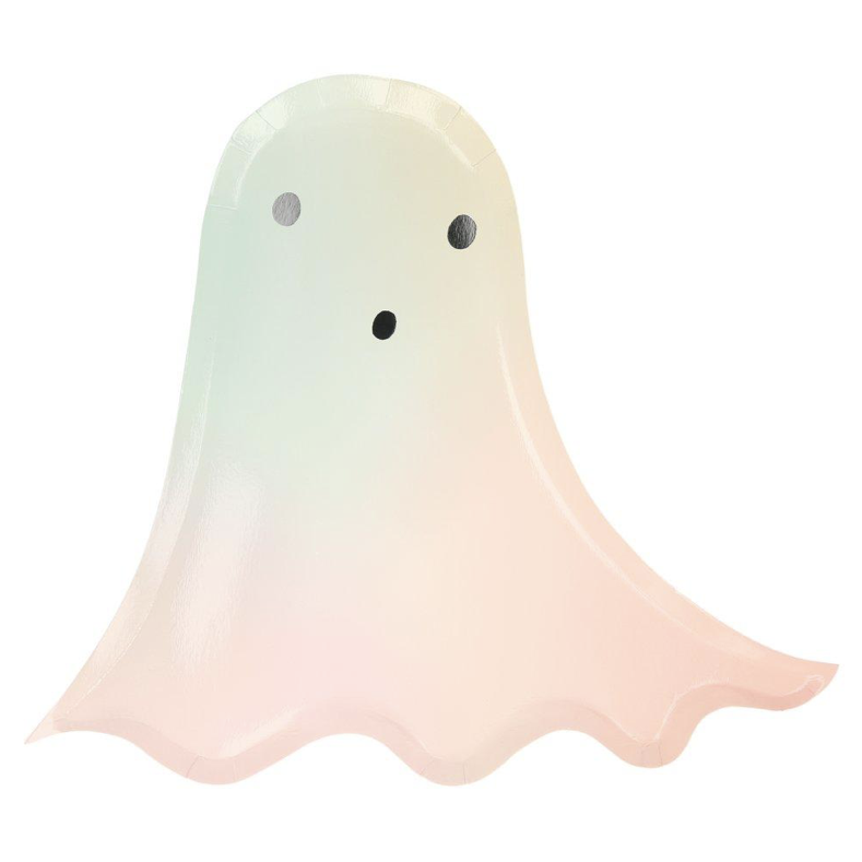 Meri Meri Pastel Halloween Ghost Plates (set of 8) kids party Meri Meri   