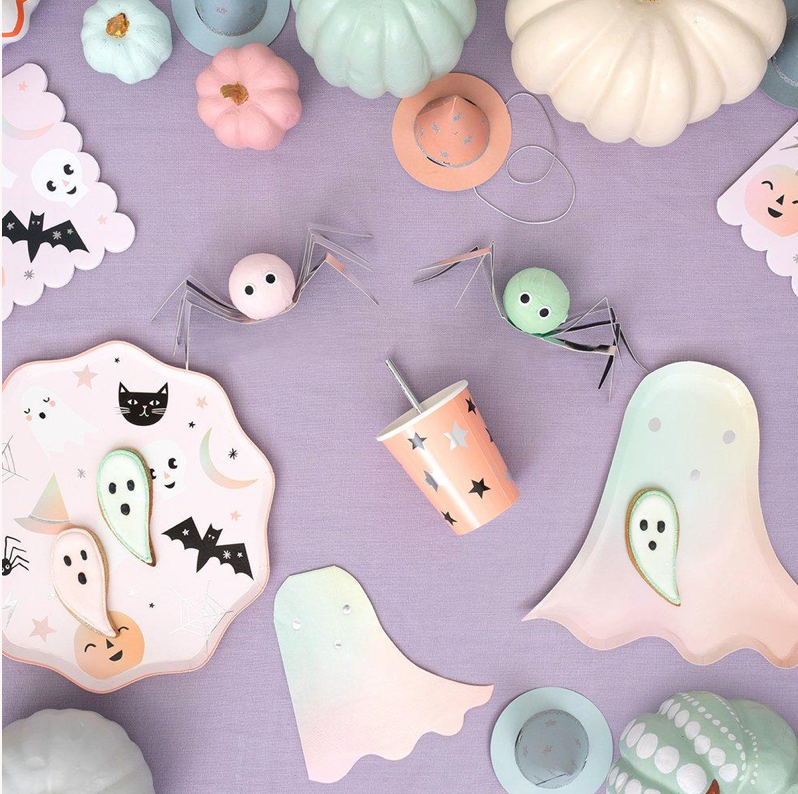 Meri Meri Pastel Halloween Ghost Plates (set of 8) kids party Meri Meri   