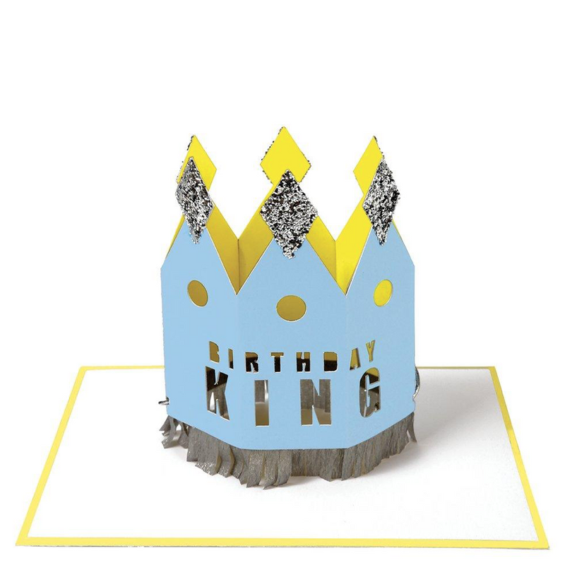 Meri Meri Crowned Birthday King Card kids party Meri Meri   