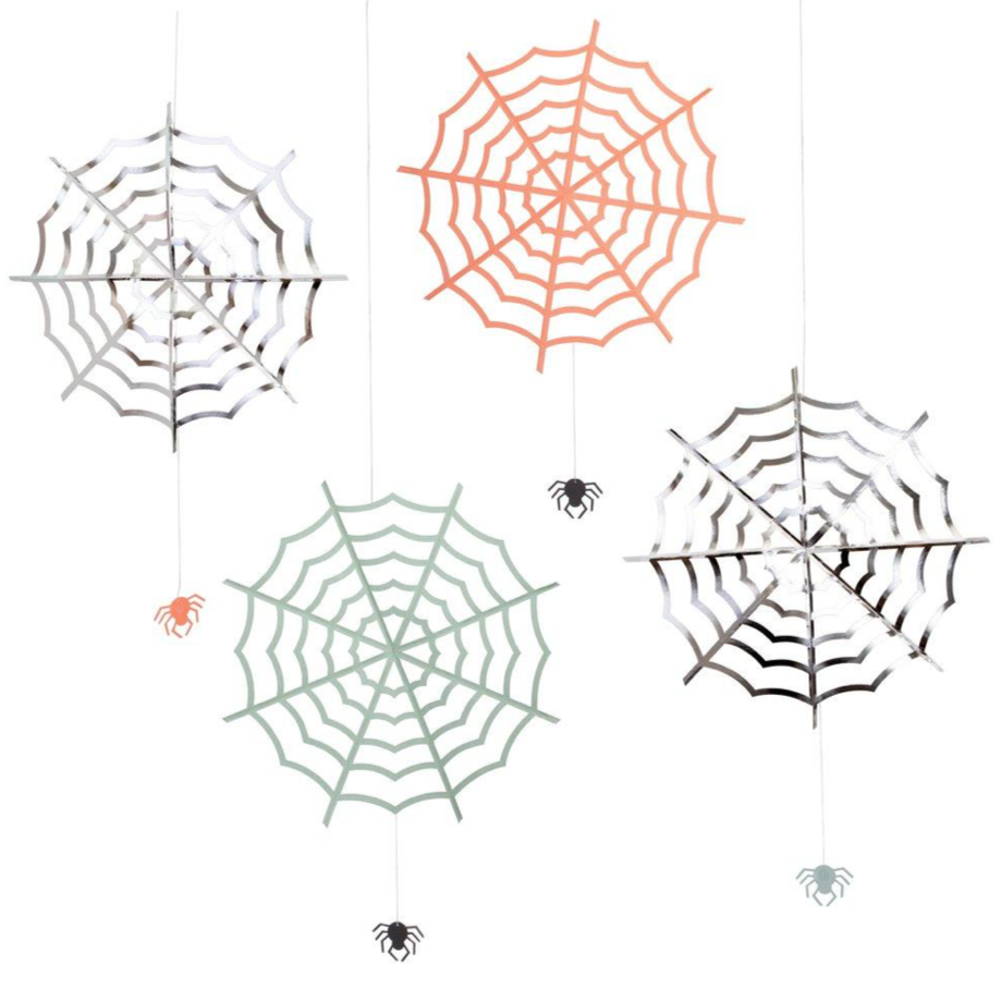 Meri Meri Halloween Hanging Cobwebs (set of 4)