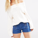 Free People Beachy Off Shoulder Slouch Sweater- Two Colors Sweater Free People XS Ivory 