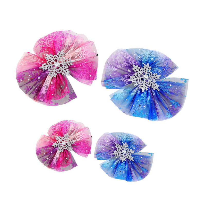 Petite Hailey Snow Bow Blue|Pink kids hair accessories Petite Hailey   