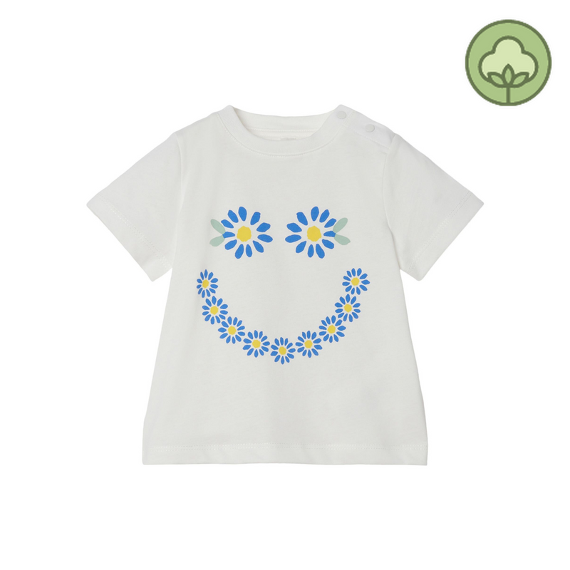 Stella McCartney Kids Baby Girl Smile Daisies Cotton T-Shirt
