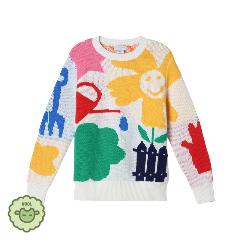 Stella McCartney Kids Girl Gardening Knit Sweater