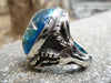 Blue Cracked Stone Ring RING Alex Streeter   