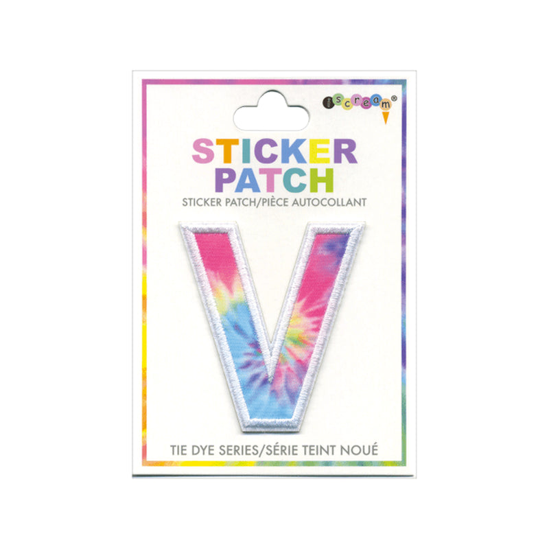 Iscream V Initial Tie Dye Sticker Patch kids lifestyles iscream   