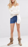 Free People Beachy Off Shoulder Slouch Sweater- Two Colors Sweater Free People   