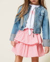 TWINSET Girl Gingham Taffeta Skirt kids skirts TWINSET   