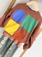 Bobo Choses Geometric Color Block sweatshirt kids sweatshirts Bobo Choses   