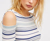 Free People Rory Striped Cold-Shoulder Top Top Free People   
