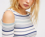 Free People Rory Striped Cold-Shoulder Top Top Free People   