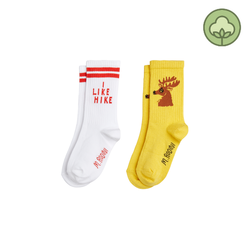 Mini Rodini Hike & Deer 2 Pack Socks kids socks and tights Mini Rodini   
