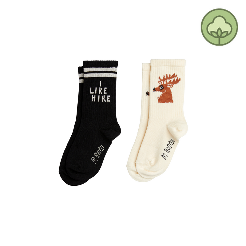 Mini Rodini Hike & Deer 2 Pack Socks kids socks and tights Mini Rodini   