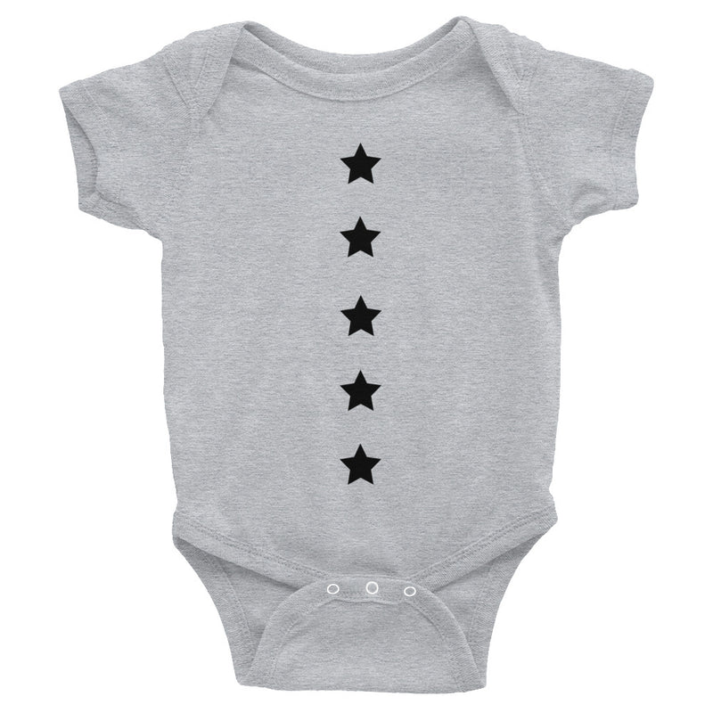 Infant Bodysuit STARS baby bodysuit CROWN FOREVER Heather NB 