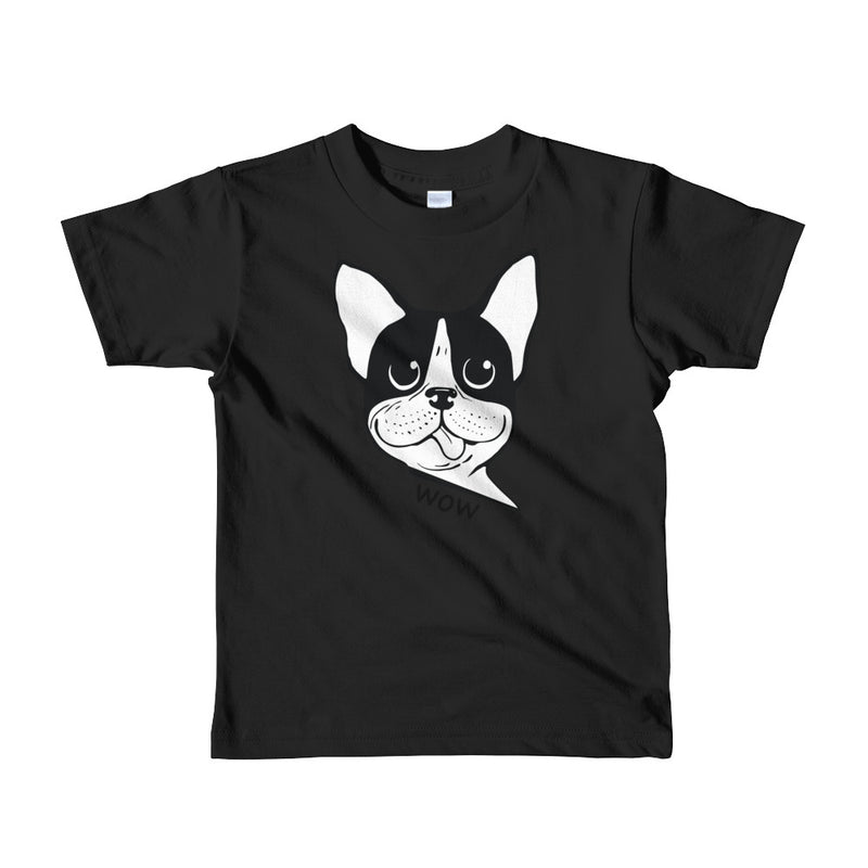 Lil Crown Boston Terrier Short Sleeve Kids T-Shirt Black baby t-shirt CROWN FOREVER 2-3Y  