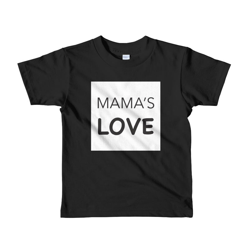 Lil Crown MAMA'S LOVE Short sleeve kids t-shirt Black baby t-shirt CROWN FOREVER 2-3yrs  