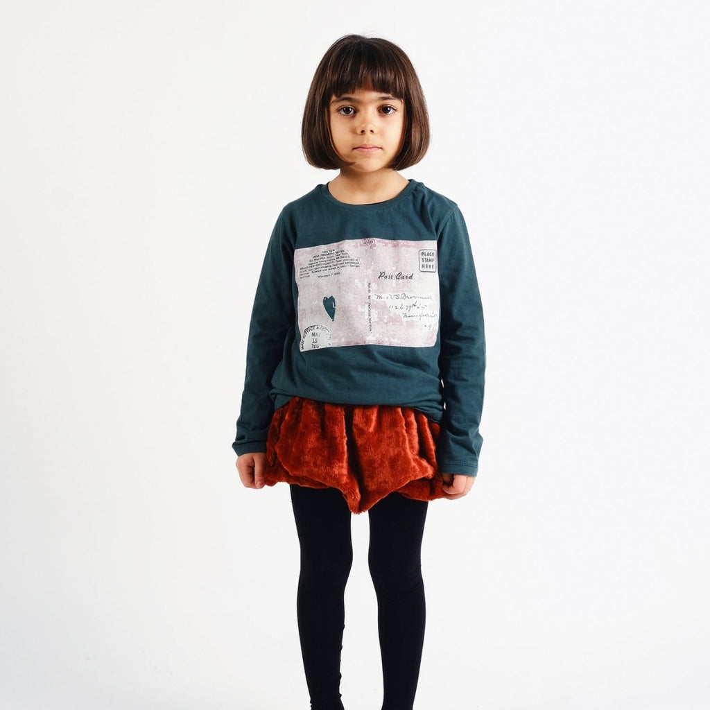 Wolf and Rita Francisca Terracota Fur Culotte kids shorts Wolf and Rita   