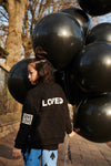 Beau Loves Black Hearts 'Give Love' Zip Jacquard Jacket kids jackets Beau Loves   
