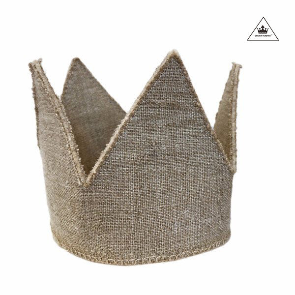 Oh Baby!  Linen Crown - Oatmeal Oh Baby! Crown Oh Baby!   