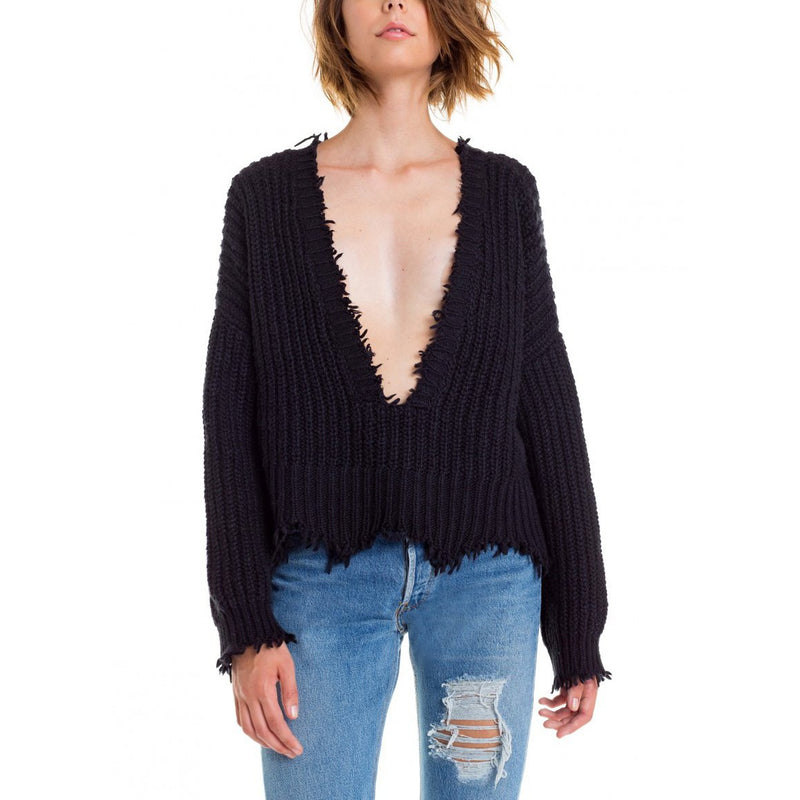 Wildfox Couture Palmetto Sweater Black WF Sweater Wildfox Couture   