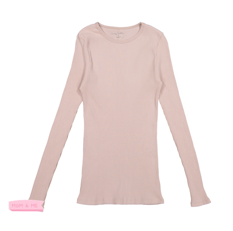 Lovley Littles The Ribbed Women's Tee Mauve