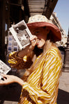 Louise Misha Women Sun Hat Dylan Cream Flowers & Terracotta Women shorts Louise Misha   